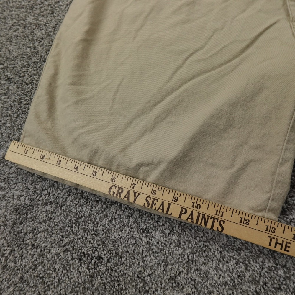 VTG Ralph Lauren Shorts Mens 38 Brown Beige Chino Polo Sport Pleated Dad 90s Y2K - Picture 2 of 11